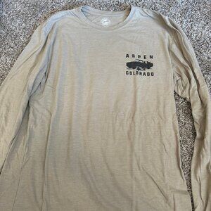 Aspen Ski Company Tan Long Sleeve Shirt